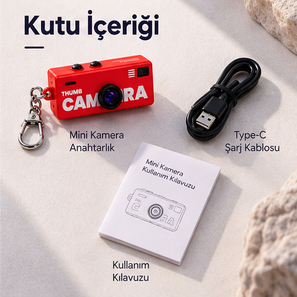 Astelya® Retro Mini Kamera Anahtarlık